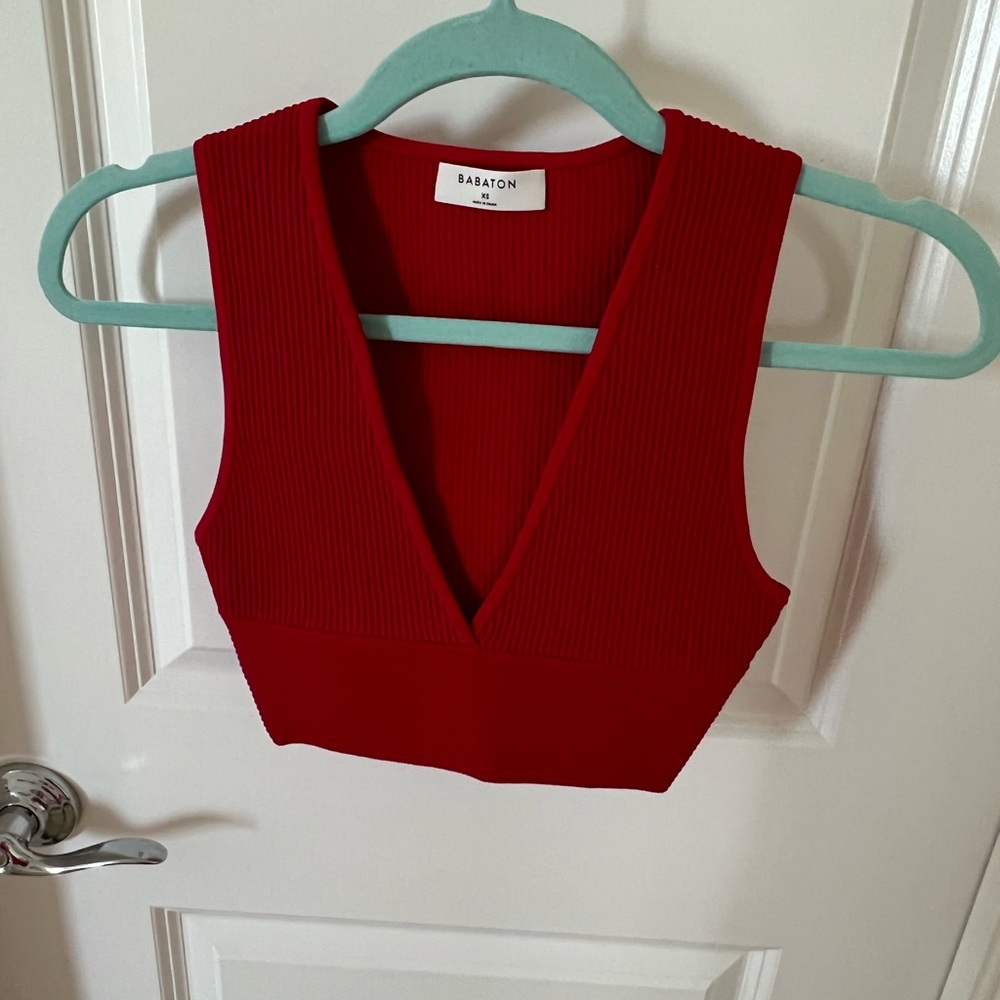 Aritzia Babayon Red top red xs